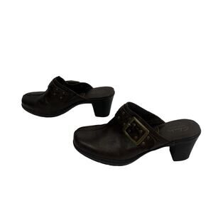 Clarks Bendable Women's Shoes Slip-On Brown Leather Size 7.5